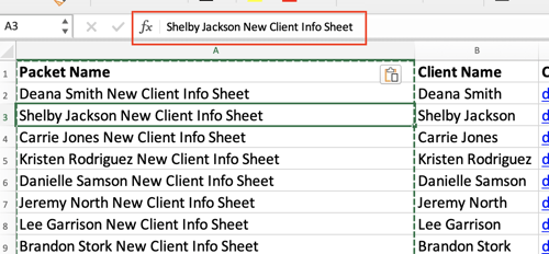 Double check Column A