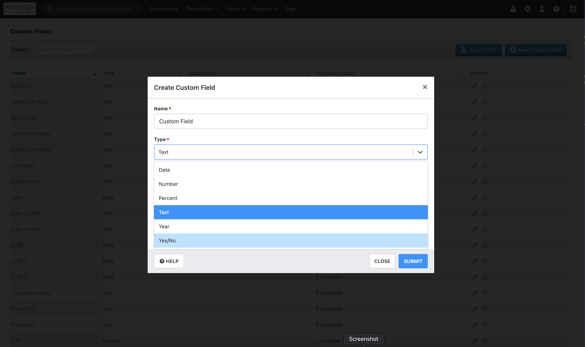 Create Custom Fields