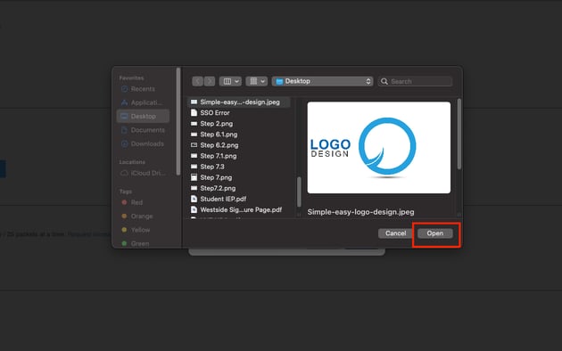 Select the file