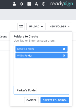 Create New Folders