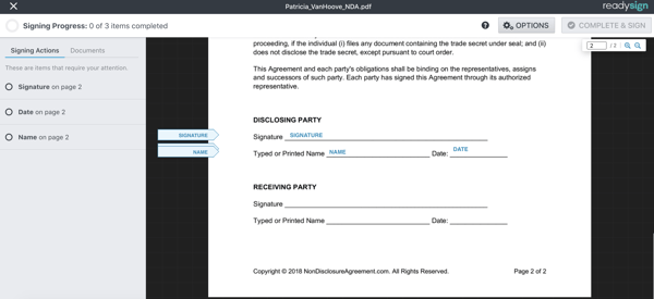 Fill out Required Fields