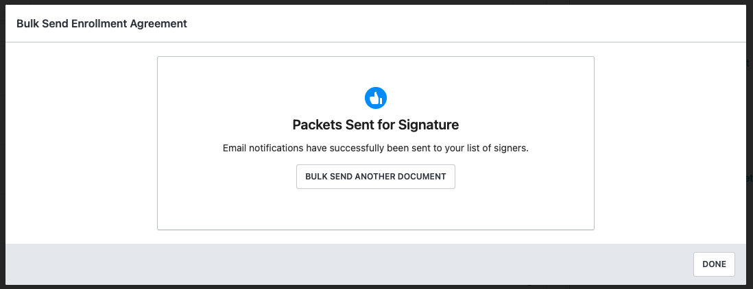 Bulk Send Another Document