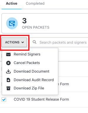 Take Actions on Packets