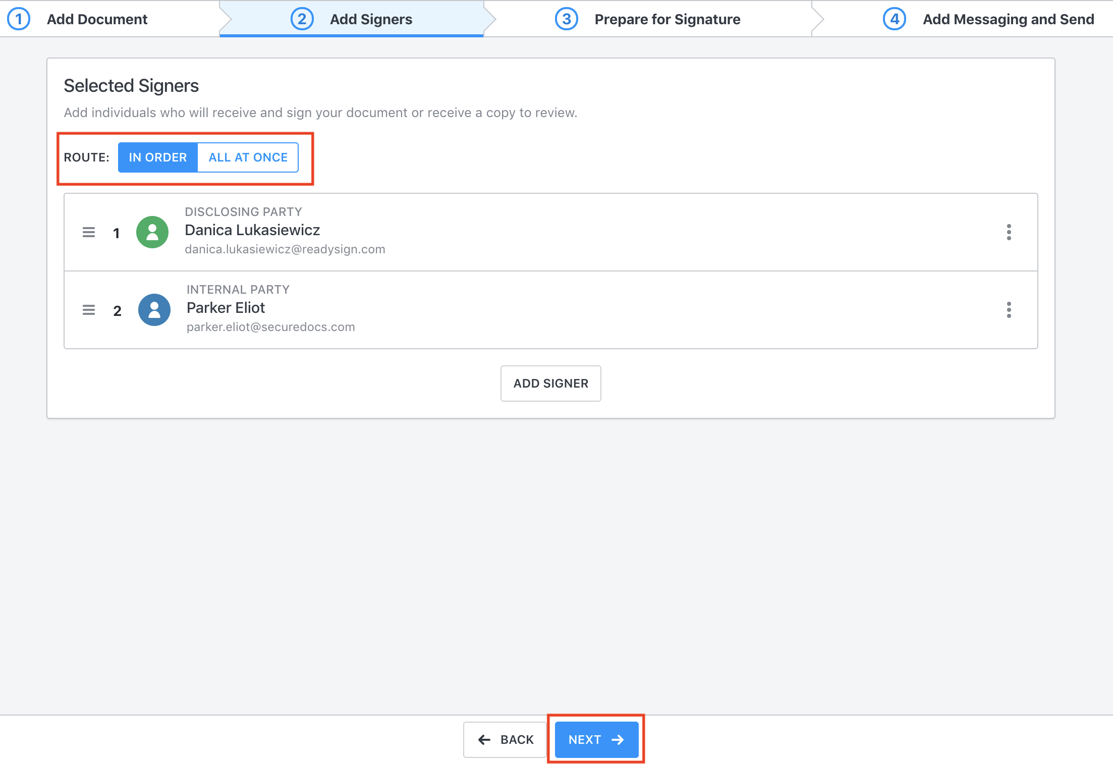 add signers